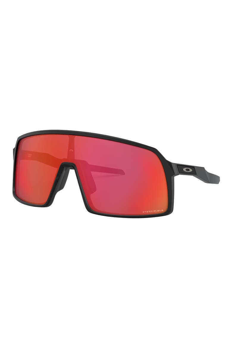 Sutro 137mm Prizm™ Shield Sunglasses, Alternate, color, BLACK / RED
