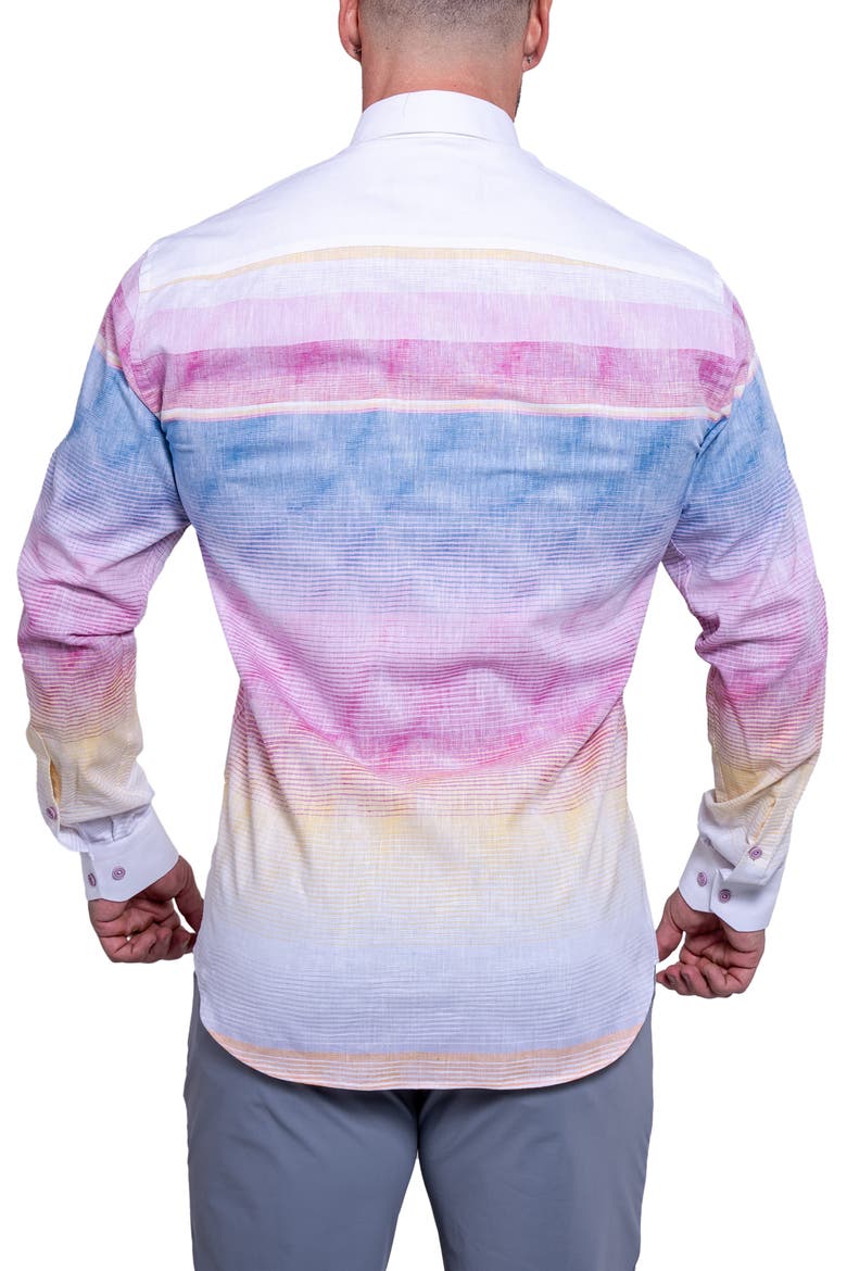 Archimedes Resistance Contemporary Fit Button-Up Shirt, Alternate, color, PURPLE