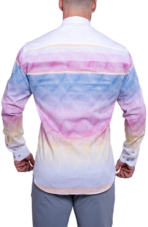 Maceoo Archimedes Resistance Contemporary Fit Button-up Shirt In Purple