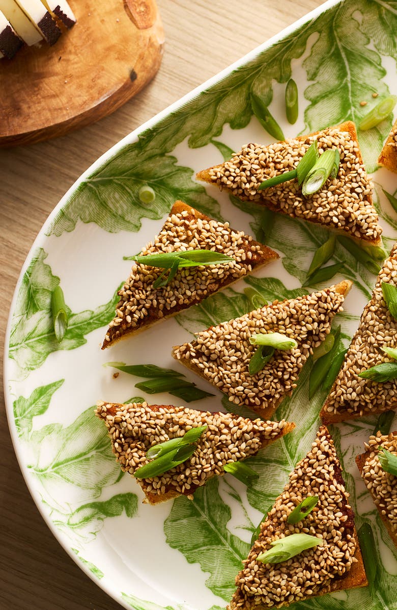 Caskata Freya Large Coupe Oval Platter - Porcelain, Alternate, color, Green