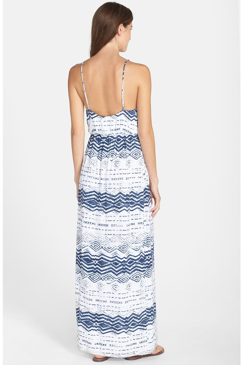 'High Tide' Tie Dyed Jersey Maxi Dress, Alternate, color, BOHO NAUTICAL