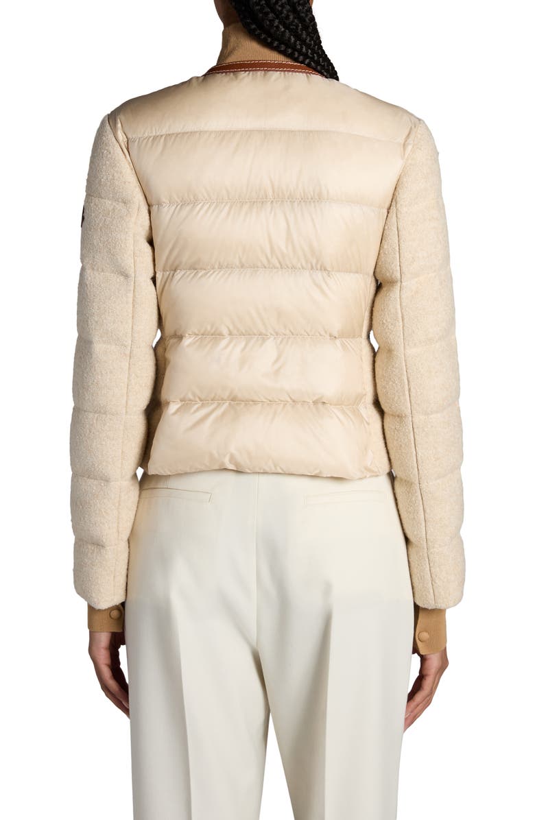 Moncler Serinde Bouclé & Quilted Down Jacket, Alternate, color, 