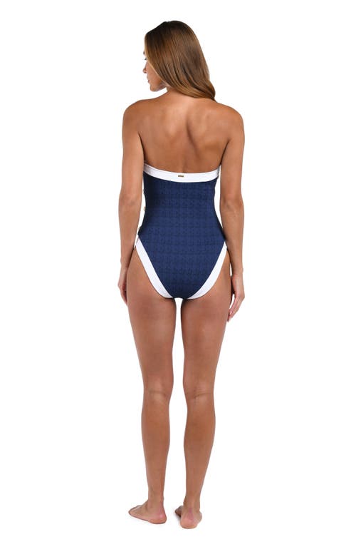 L Agence L'agence Tory Colorblock One-piece Swimsuit In Marine