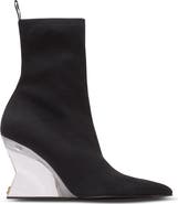 Balmain Wedge knit ankle boots