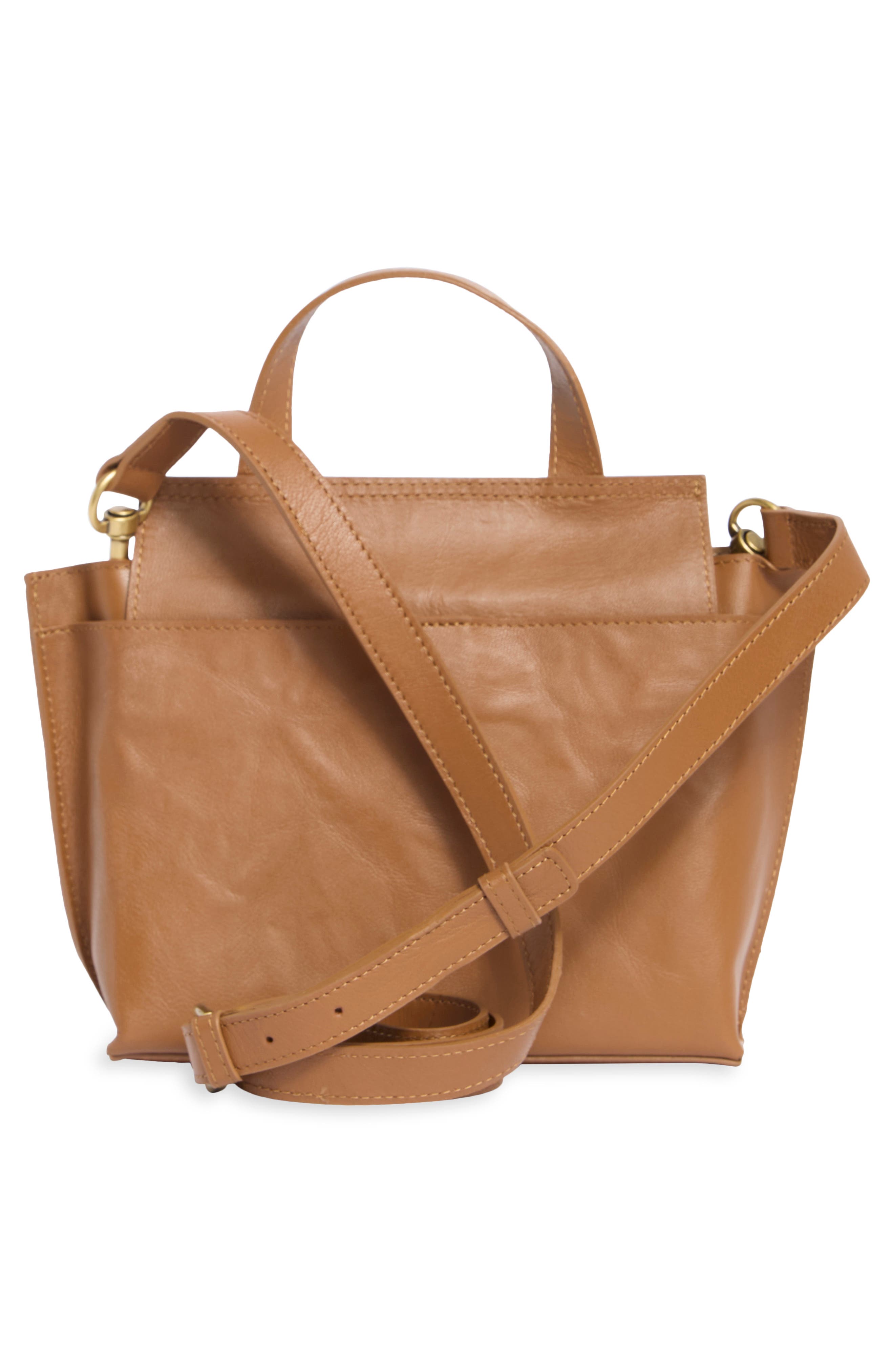 Rach Leather Crossbody Bag, Alternate, color, HONEY TAN GOAT CRUMBLE OIL