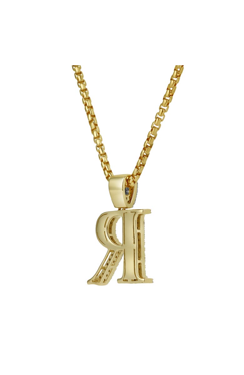 LuvMyJewelry R Initial Diamond Pendant 10K Yellow Gold - 0.86 Carats, Alternate, color, 
