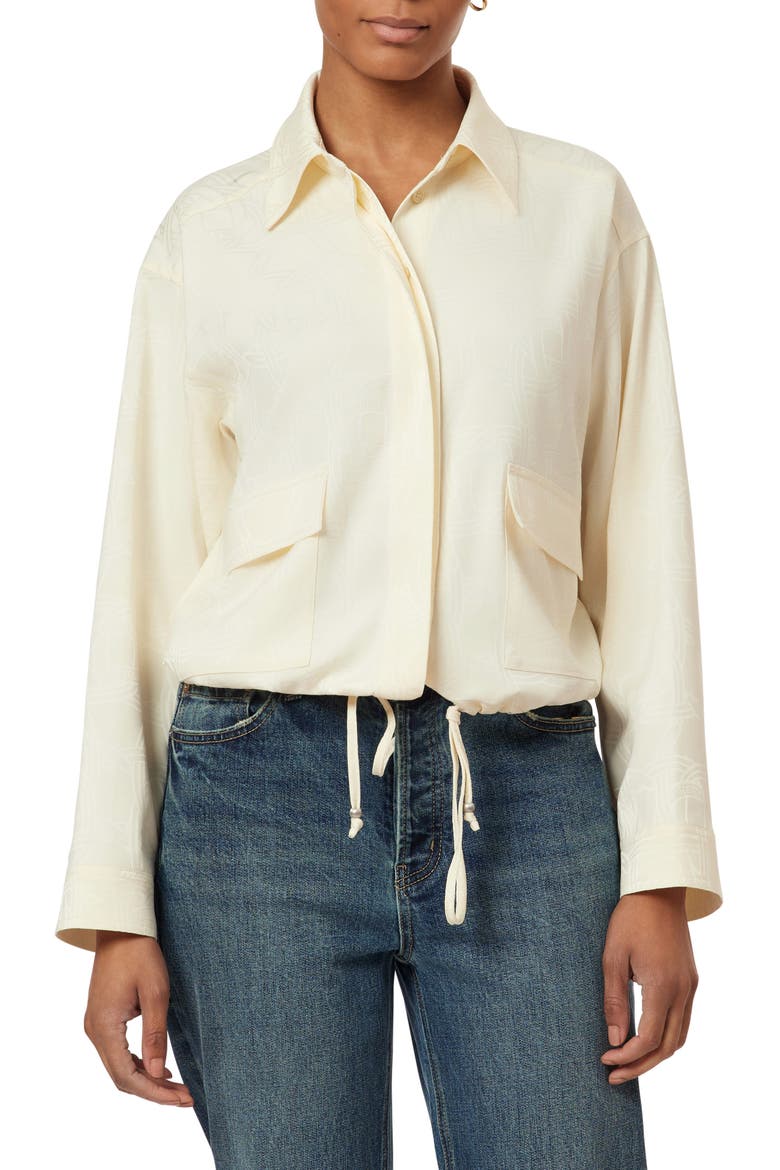 Drawstring Waist Utility Shirt, Main, color, EGGNOG