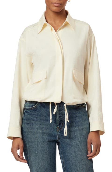 Drawstring Waist Utility Shirt