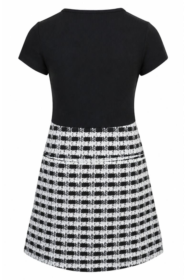 Kids' 2-Piece Boucle Dress and Jacket Set, Alternate, color, BLACK/WHITE
