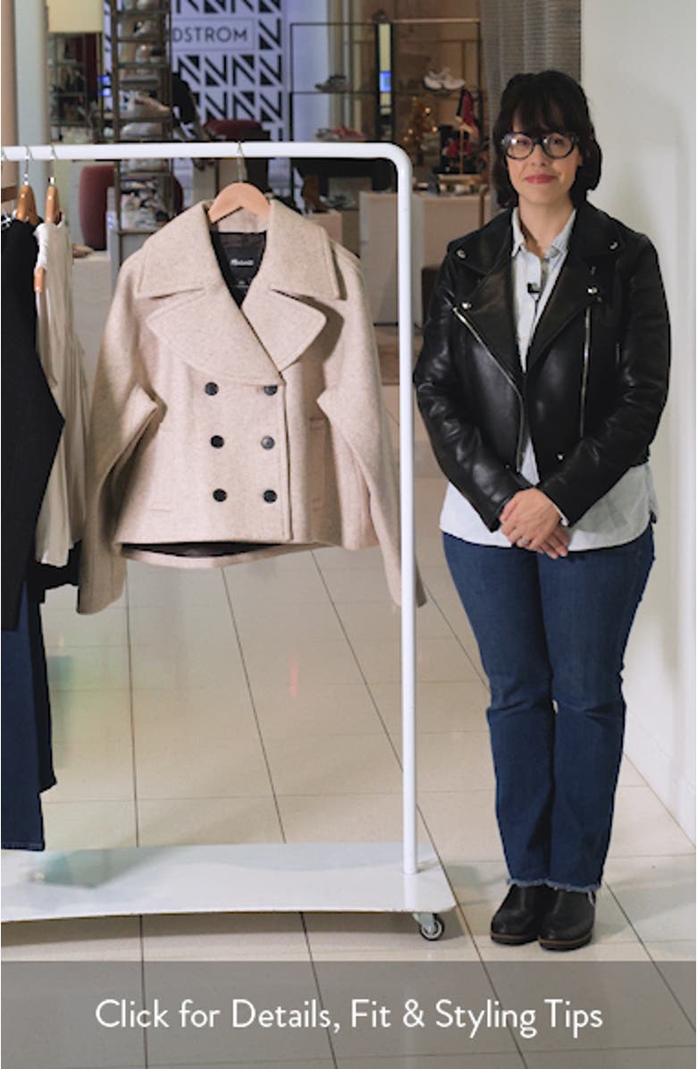 Oversize Collar Short Peacoat, sales video thumbnail