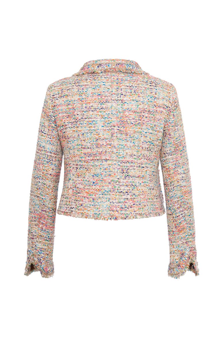 Tweed Jacket With Multicolor Trim, Alternate, color, Sand Multicolour