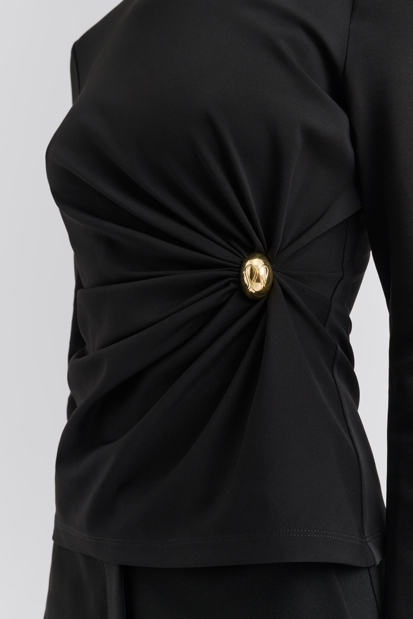 Mailey  Jersey Brooch Long Sleeve Top - image 2