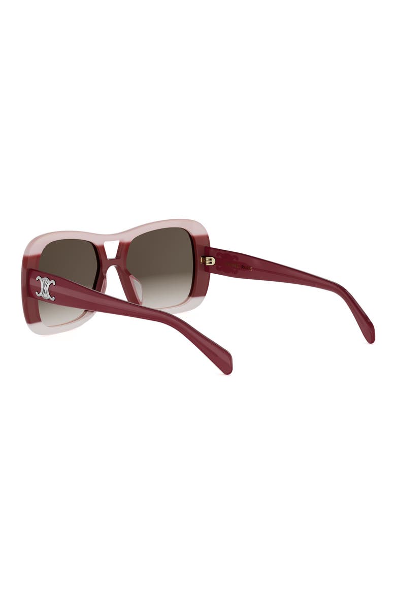 Triomphe 55mm Gradient Pilot Sunglasses, Alternate, color, PINK / OTHER / GRADIENT BROWN