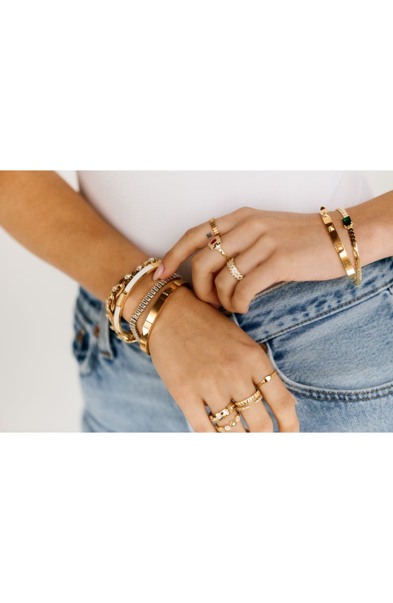 Mazin Jewels Brita Bangle, Alternate, color, Gold