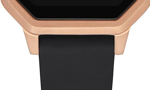 Nixon Siren Digital Watch, 36mm In Black/rose Gold