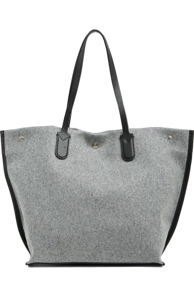 Longchamp Essential Wool & Leather Open Tote, Alternate, color,