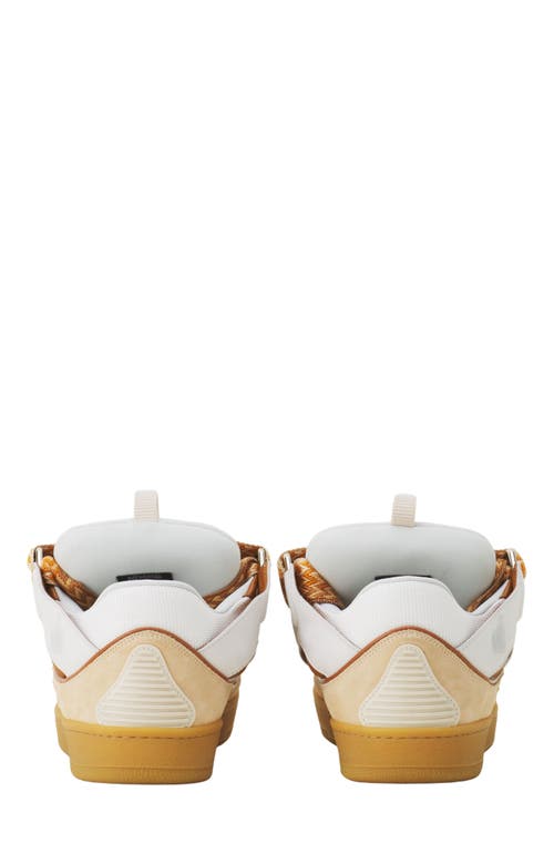 Lanvin Curb Leather Sneakers In Multi