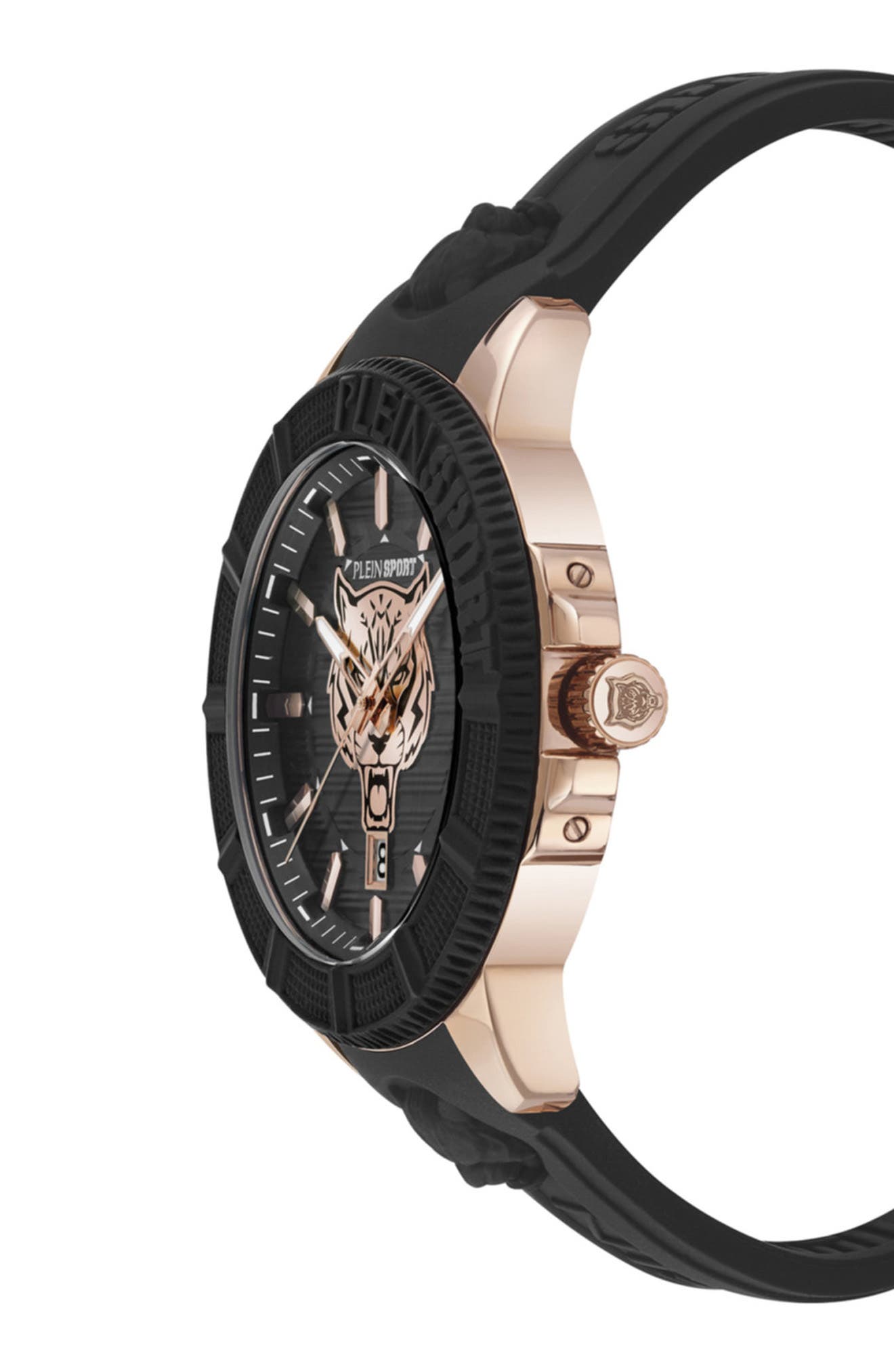 PLEIN SPORT City Rush Three Hand Quartz Silicone Strap Watch, 45mm (Men ...