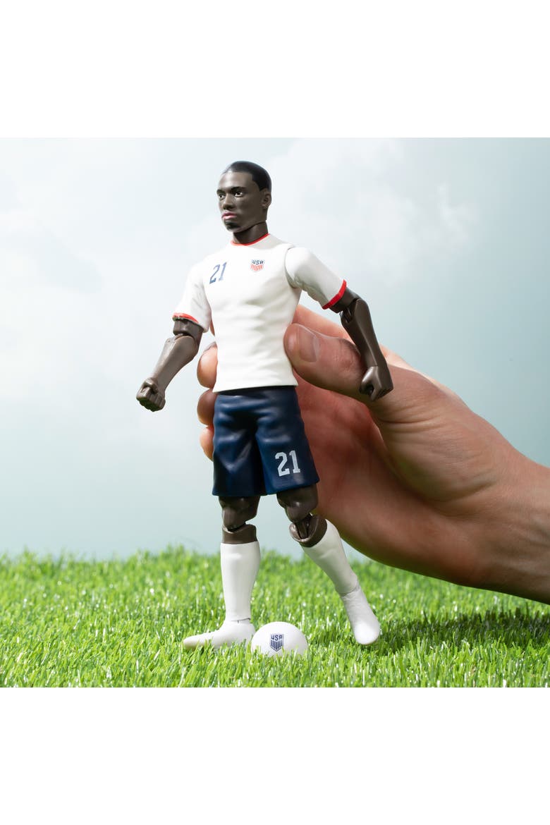 SOCKERS USMNT Tim Weah 8" Collectible Soccer Action Figure, Alternate, color, White