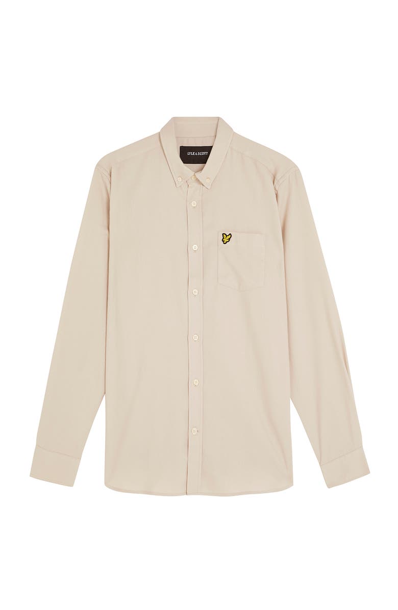 Lyle & Scott Long Sleeve Flannel Shirt, Alternate, color, Putty