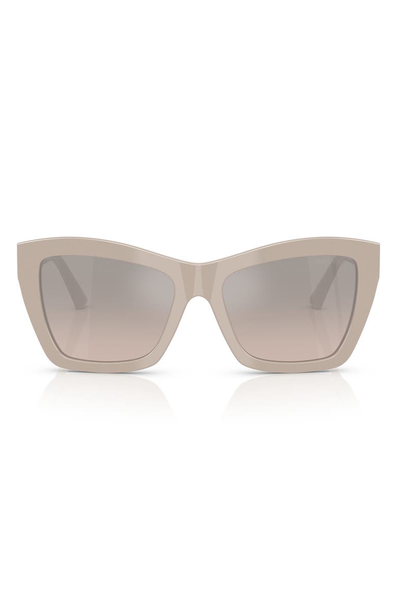 Jimmy Choo 54mm Cat Eye Sunglasses, Main, color, Silver Mirror