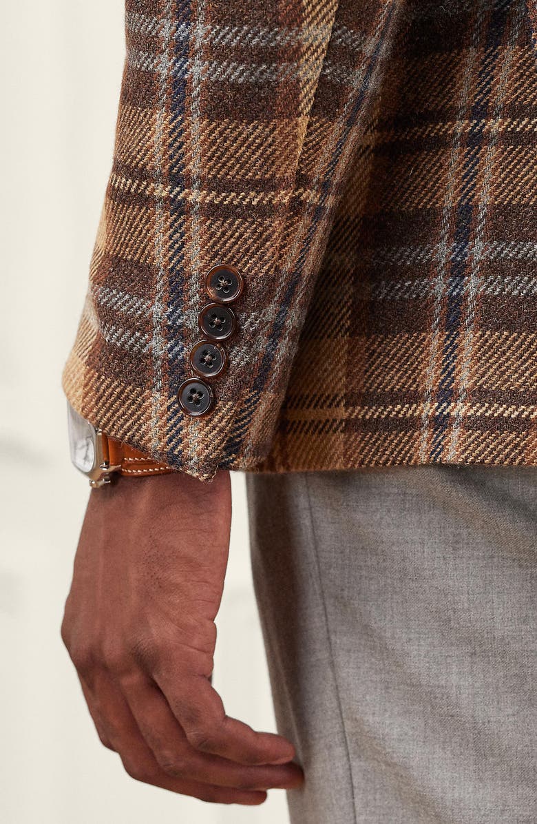 Ralph Lauren Purple Label Kent Plaid Wool Tweed Sport Coat, Alternate, color, 