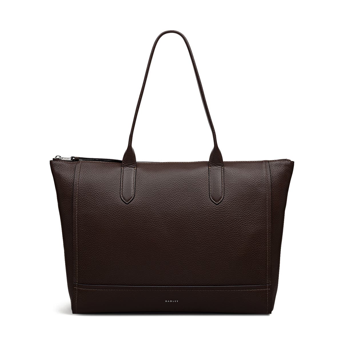 Radley Oak Street Medium Ziptop Tote Bag, Main, color, Dark Oak
