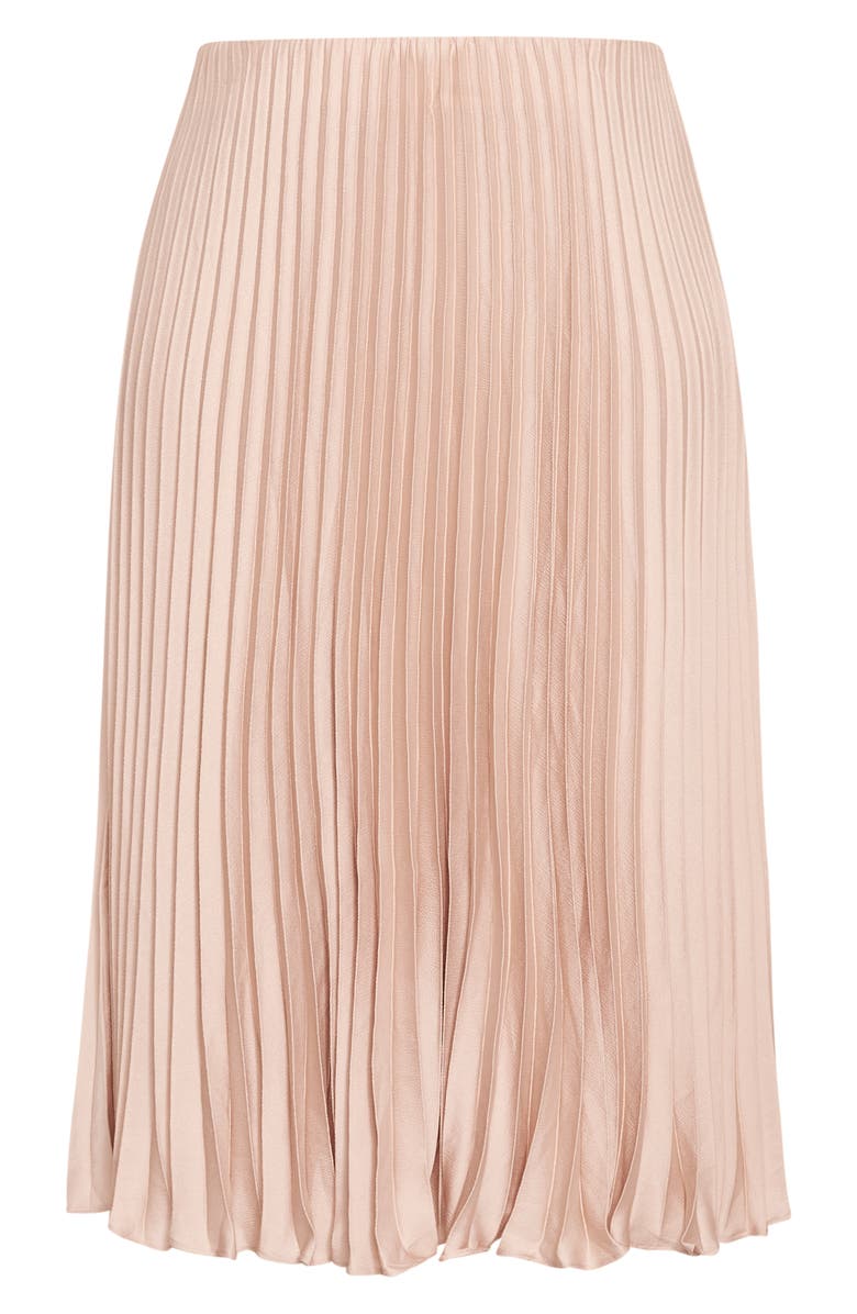 City Chic Selena Pleated Midi Skirt, Alternate, color, Rose Gold