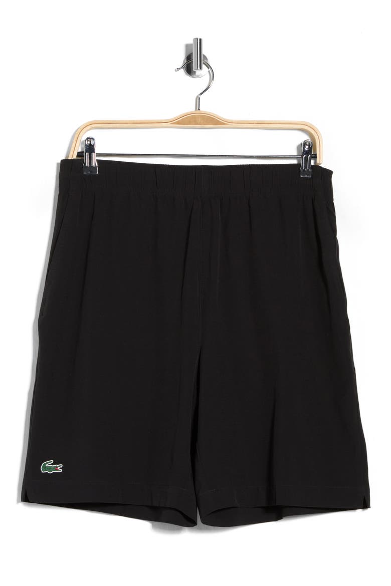 Cotton Pull-On Shorts, Alternate, color, BLACK/ WHITE