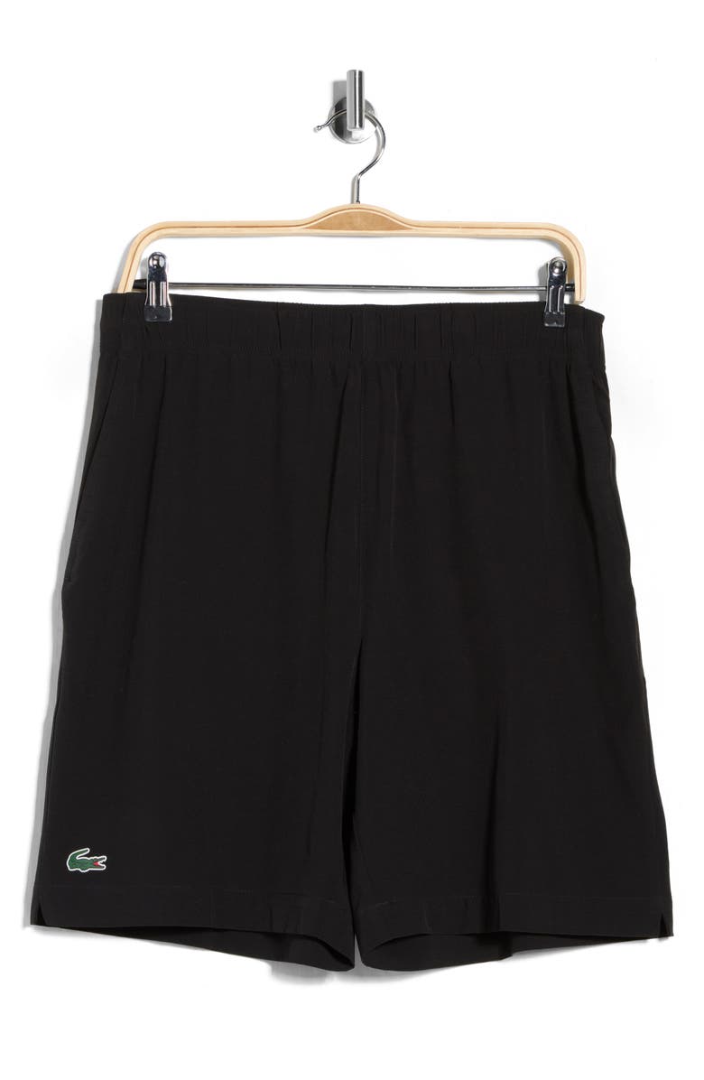 Lacoste Cotton Pull-On Shorts, Alternate, color, Black/ White
