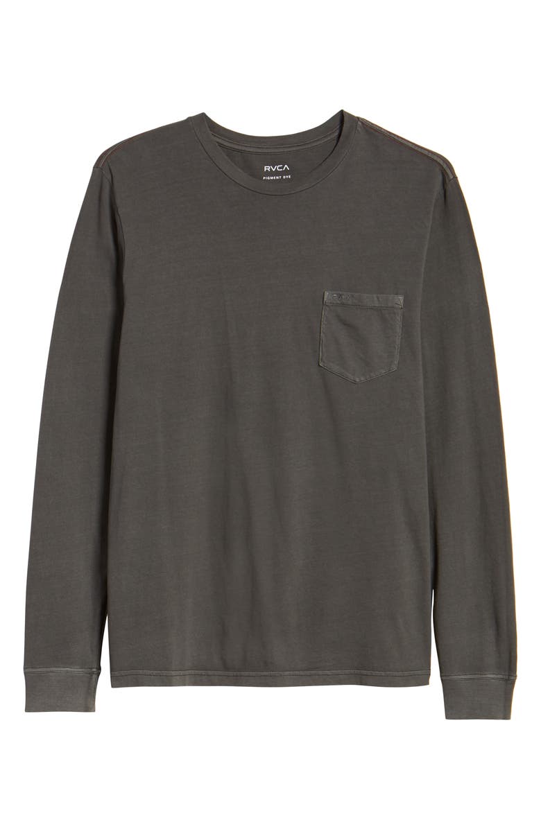 RVCA Pigment Dyed Long Sleeve Pocket T-Shirt, Alternate, color,
