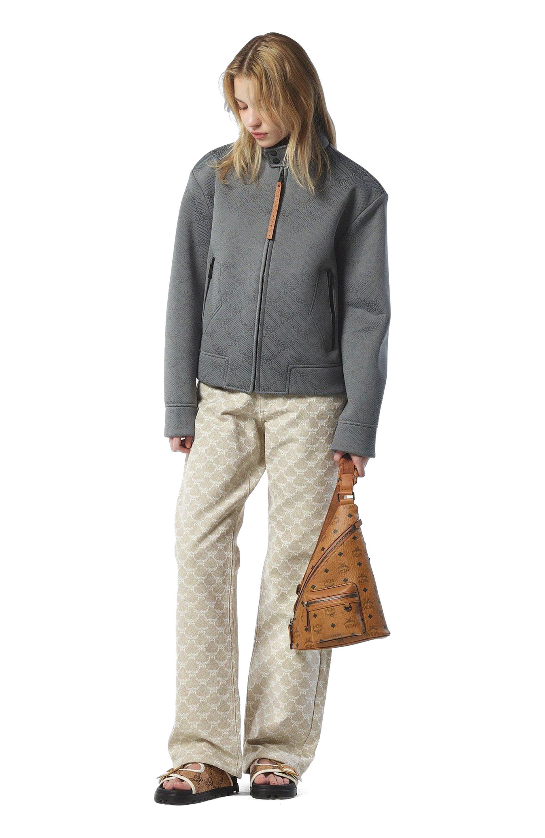 MCM Aren Sling in Visetos, Alternate, color, Brown