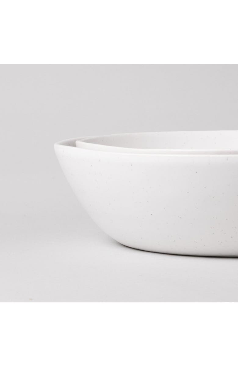Fable The Low Set of 2 Serving Bowls, Alternate, color, Speckled White