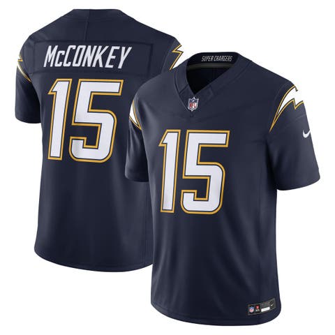 Men's Nike Ladd McConkey Navy Los Angeles Chargers Alternate Super Chargers Vapor F.U.S.E. Stitched Limited Jersey