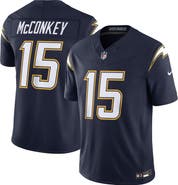 Nike Men's Nike Ladd McConkey Navy Los Angeles Chargers Alternate Super Chargers Vapor F.U.S.E. Stitched Limited Jersey