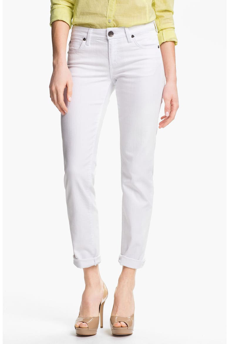 'Catherine' Slim Boyfriend Jeans, Main, color, WHITE