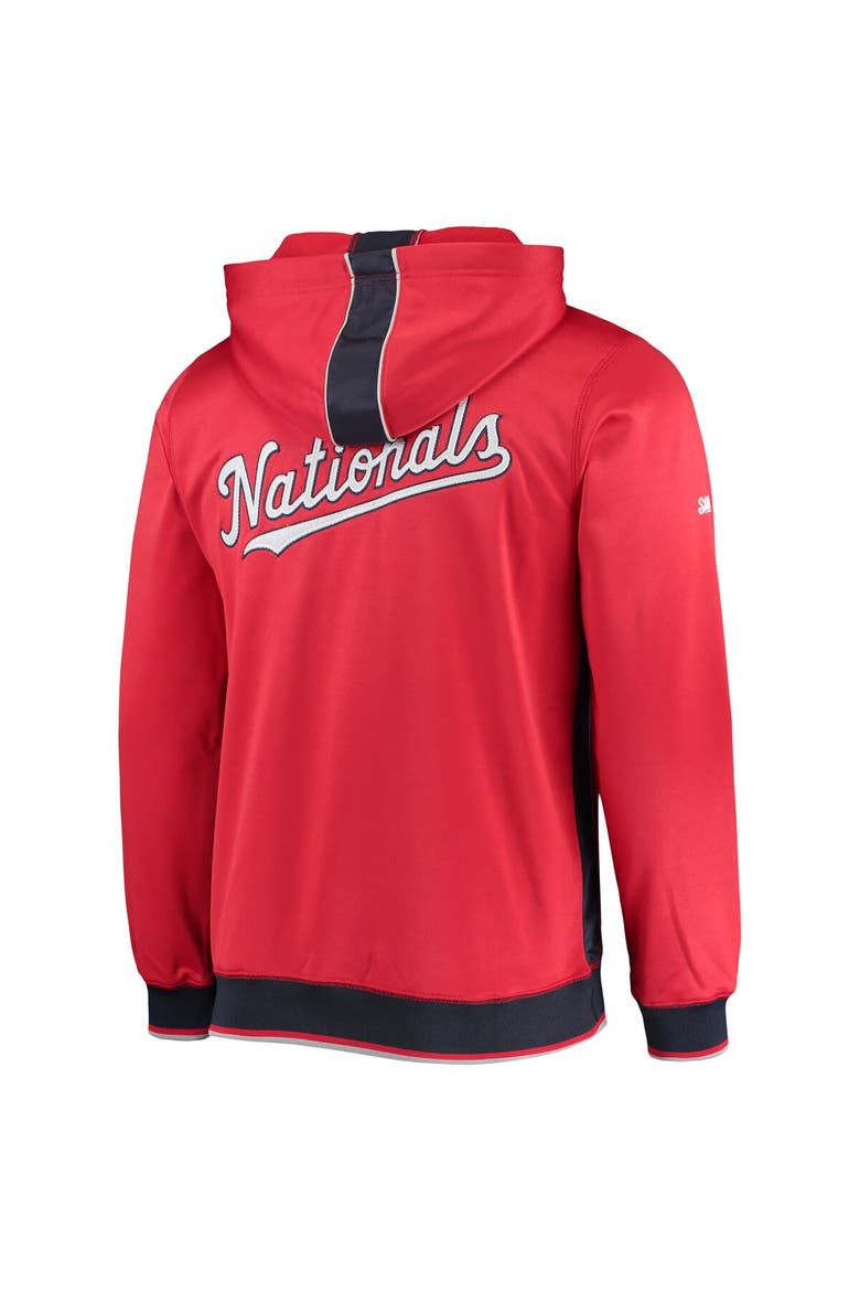 Men's Stitches Red/Navy Washington Nationals Team Full-Zip Hoodie, Alternate, color, Red