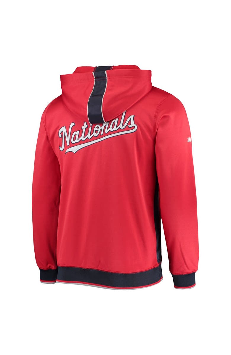STITCHES Men's Stitches Red/Navy Washington Nationals Team Full-Zip Hoodie, Alternate, color, Red
