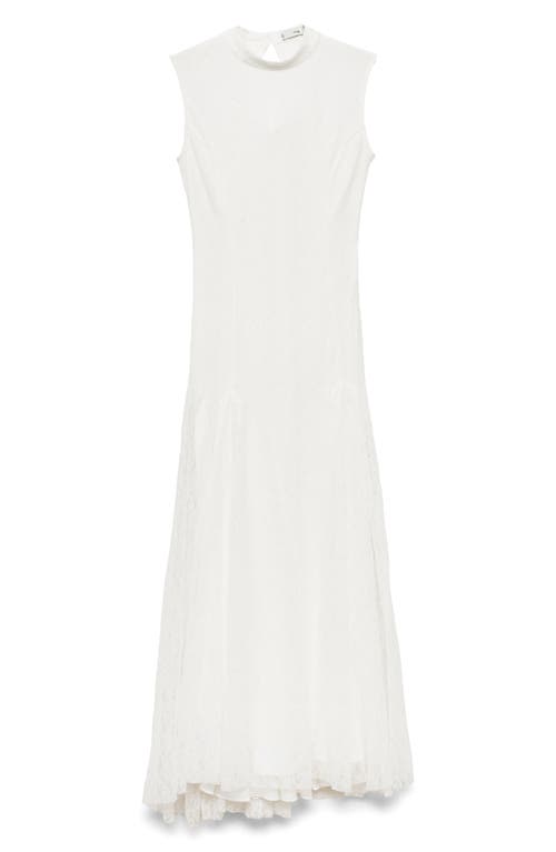 Mango Lace Godet Sleeveless Gown In White