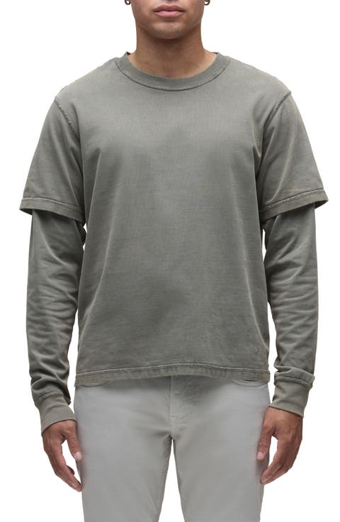 Hybrid Layered Cotton T-Shirt