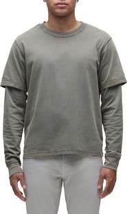 Hudson Jeans Hybrid Layered Cotton T-Shirt