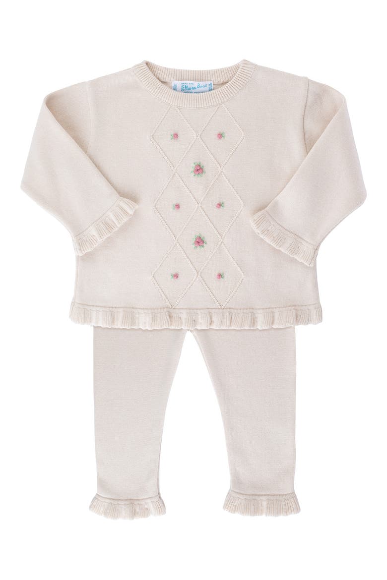 Rosebud Sweater & Pants Set, Main, color, ECRU
