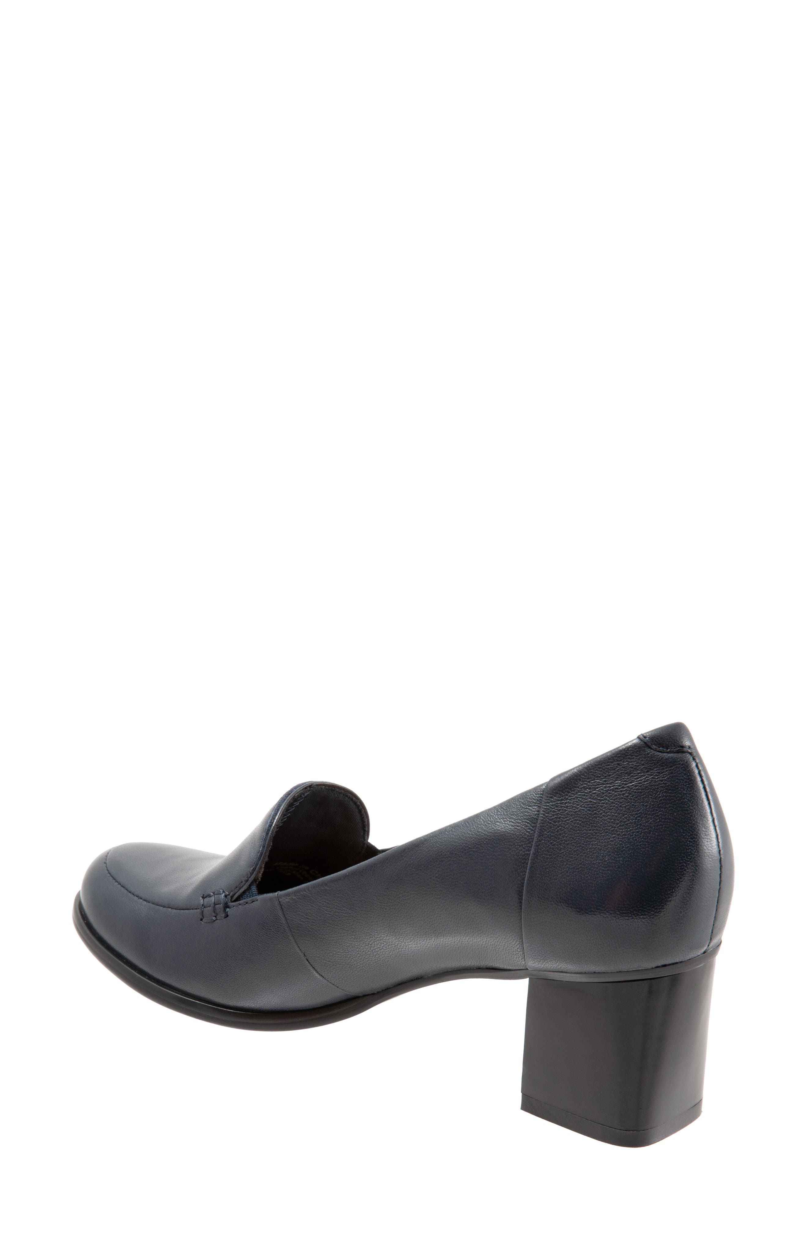 Quincy Loafer Pump, Alternate, color, NAVY LEATHER