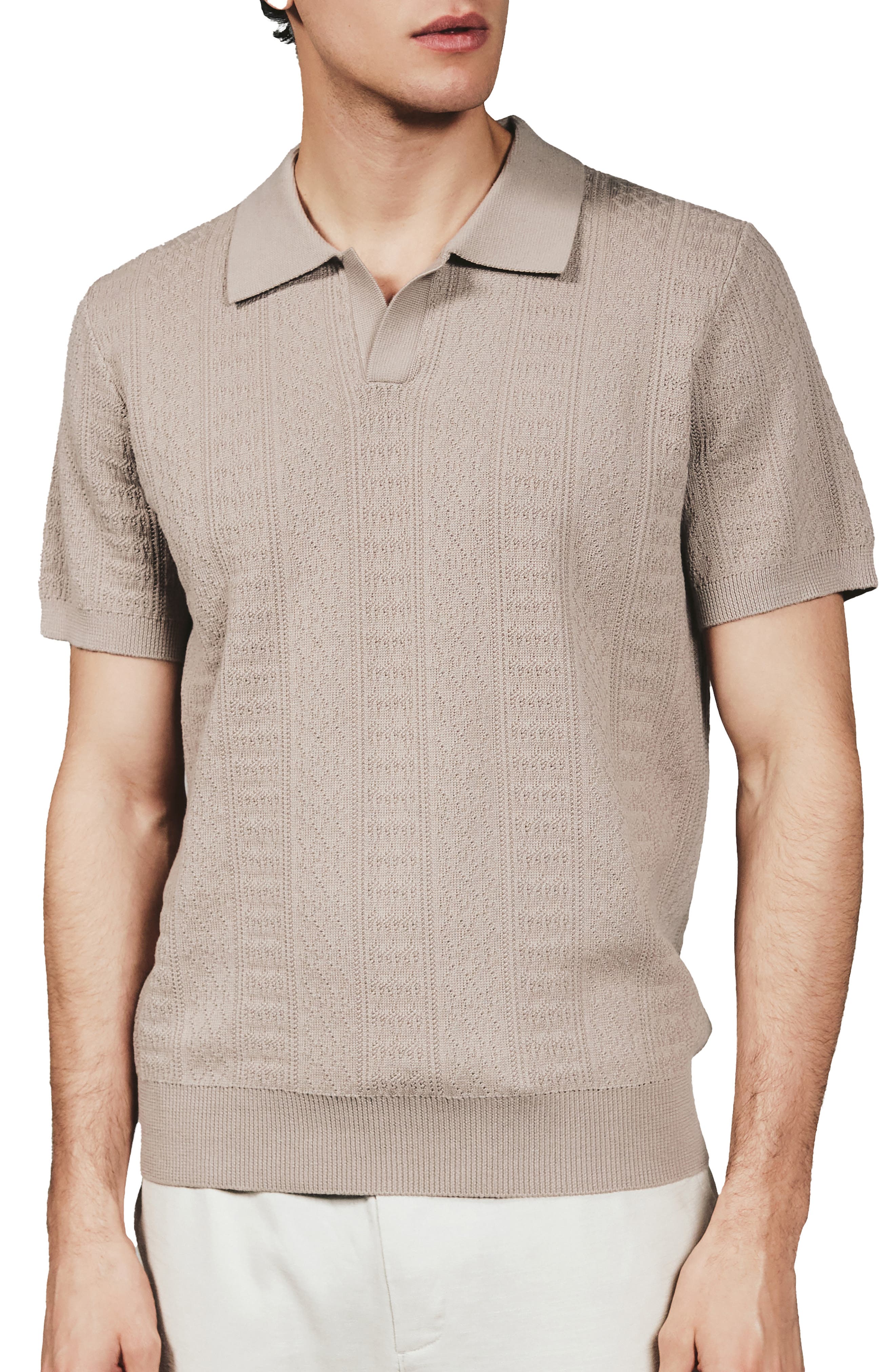Gavin Johnny Collar Polo Sweater
