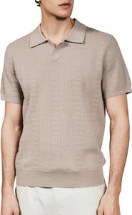 7 Diamonds Gavin Johnny Collar Polo Sweater
