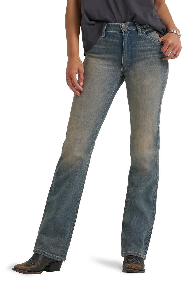 Wrancher Mid Rise Bootcut Jeans, Main, color, SUNSET SLATE