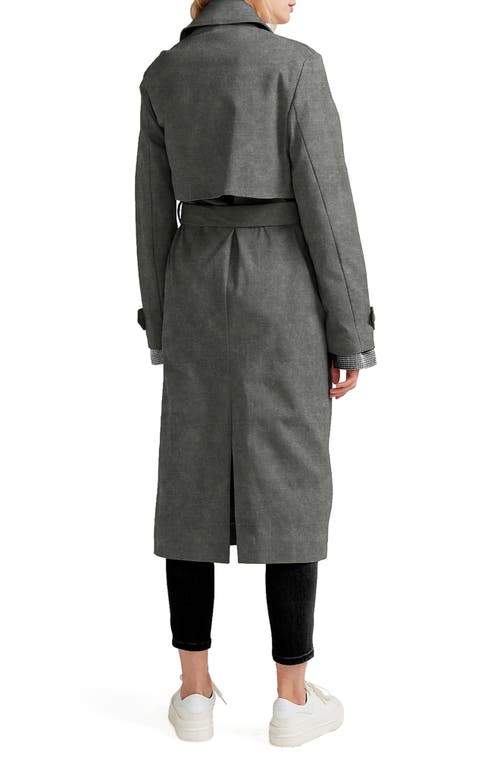 Belle & Bloom Empirical Cotton Trench Coat In Washed Black