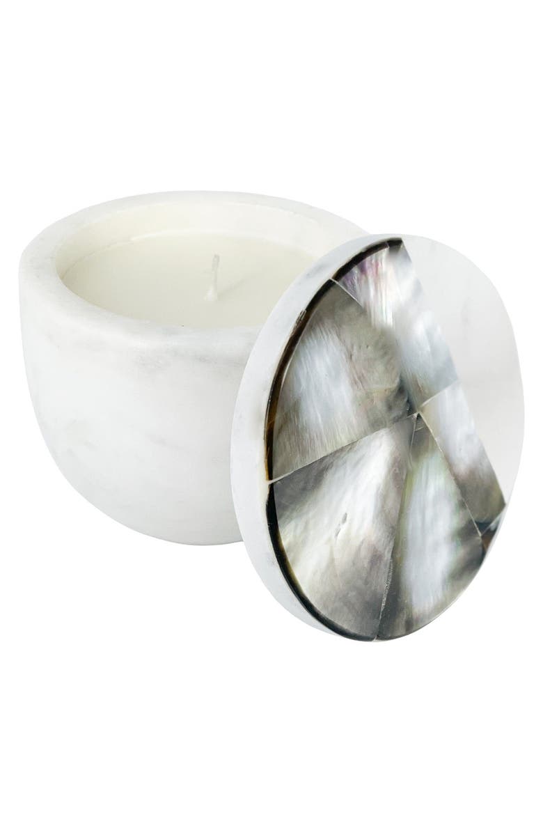 Anaya Grey Mother of Pearl Lavender Candle, Alternate, color,