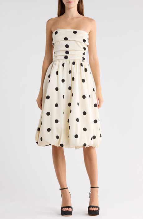 Nadine Strapless Bubble Hem Dress