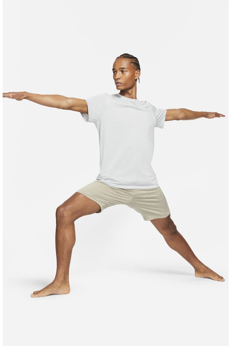 Dri-Fit Yoga Shorts, Alternate, color, LIGHT BONE/ STONE/ GRAY